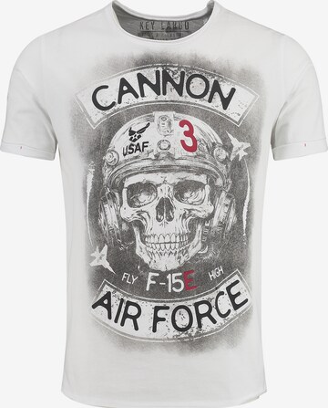 Key Largo Shirt 'MT CANNON' in Wit: voorkant