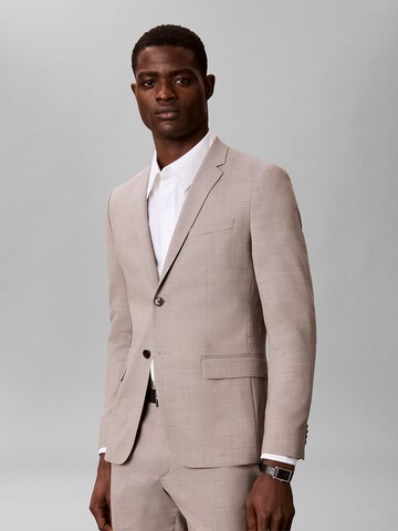 Calvin Klein Regular Fit Sakko in Grau: Vorderseite