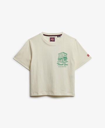 Superdry T-Shirt 'Roadside Trade' in Weiß