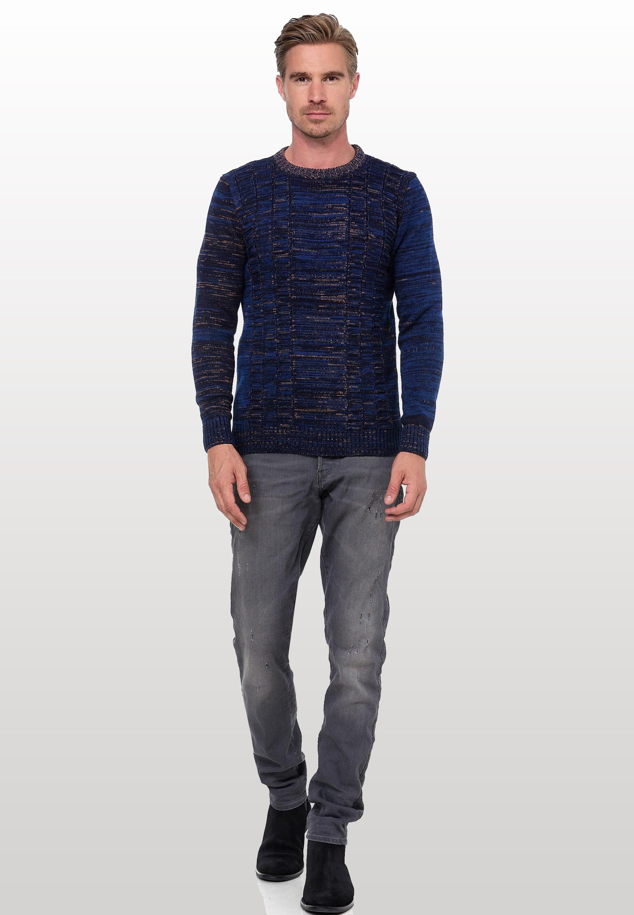 Blaumeliert Pullover Nachtblau, ABOUT YOU in | Neal Rusty