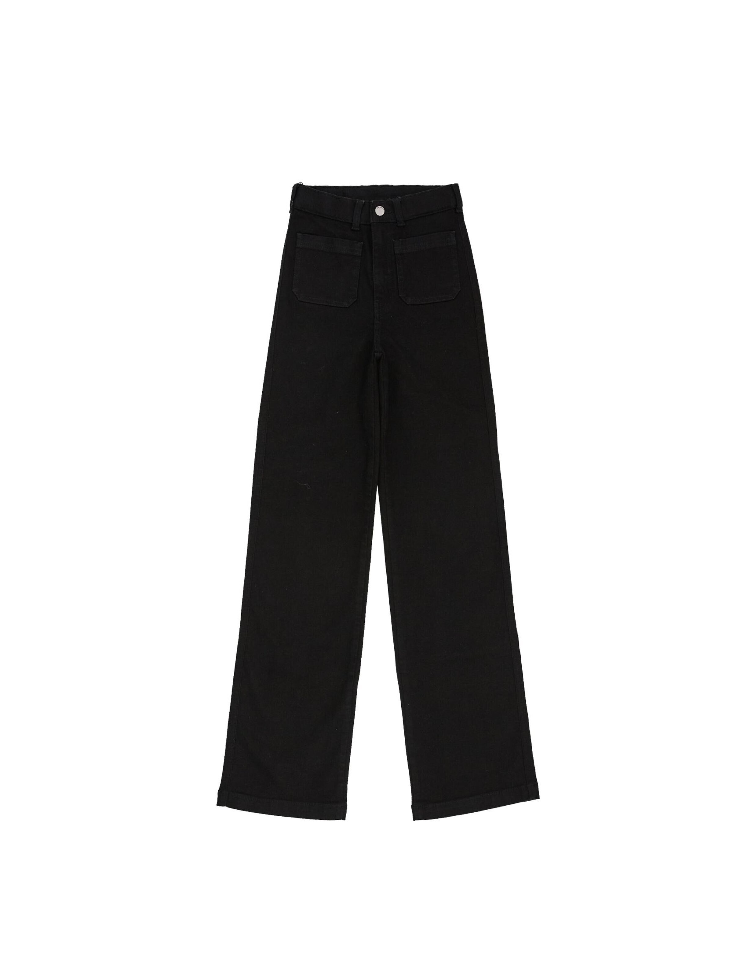 Dr. Denim Slimfit Jeans 'Zihla Mid Wide Patch Pocket'‌‌‌‌‌ in Schwarz: Vorderseite