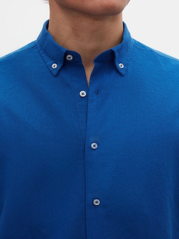 D’S Damat Regular fit Overhemd in Blauw