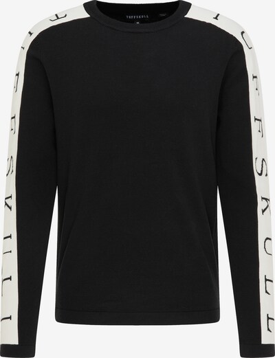 TUFFSKULL Pullover in schwarz / weiß, Produktansicht