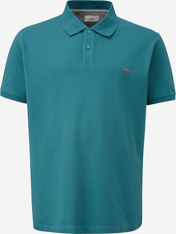 s.Oliver Men Big Sizes Shirt in Blue: front