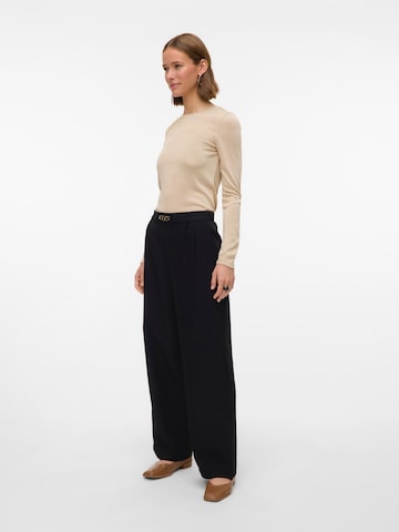 VERO MODA Wide leg Bandplooibroek 'VMHADASSA' in Zwart