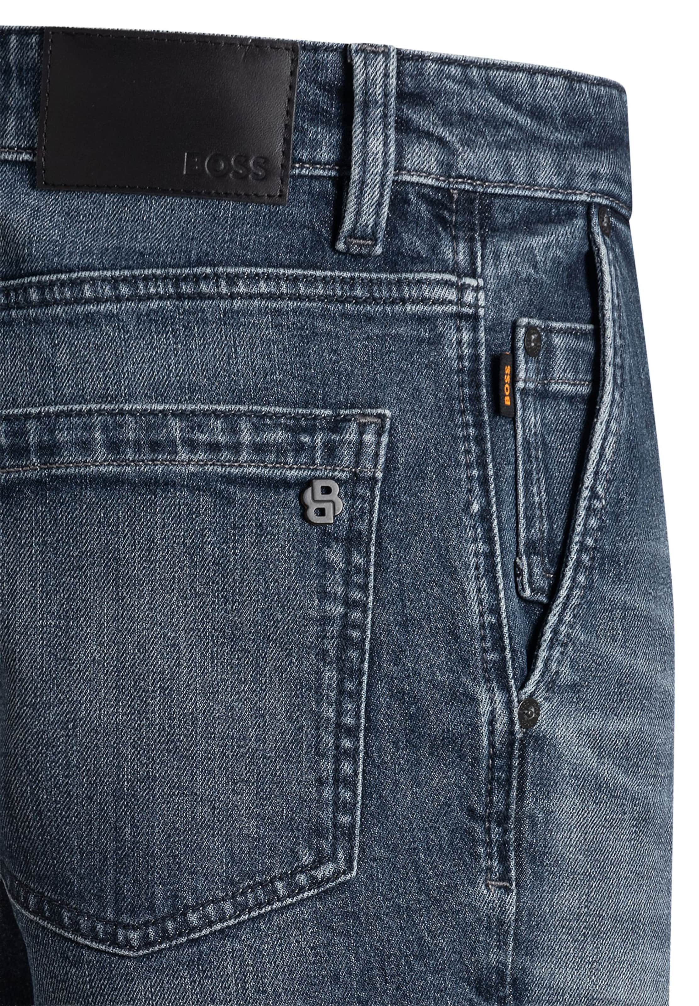 BOSS Tapered Jeans ' Onyx' in Blau