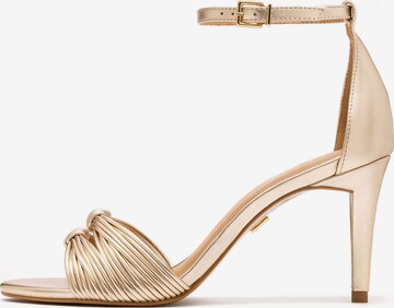 Kazar Sandals in Gold: front