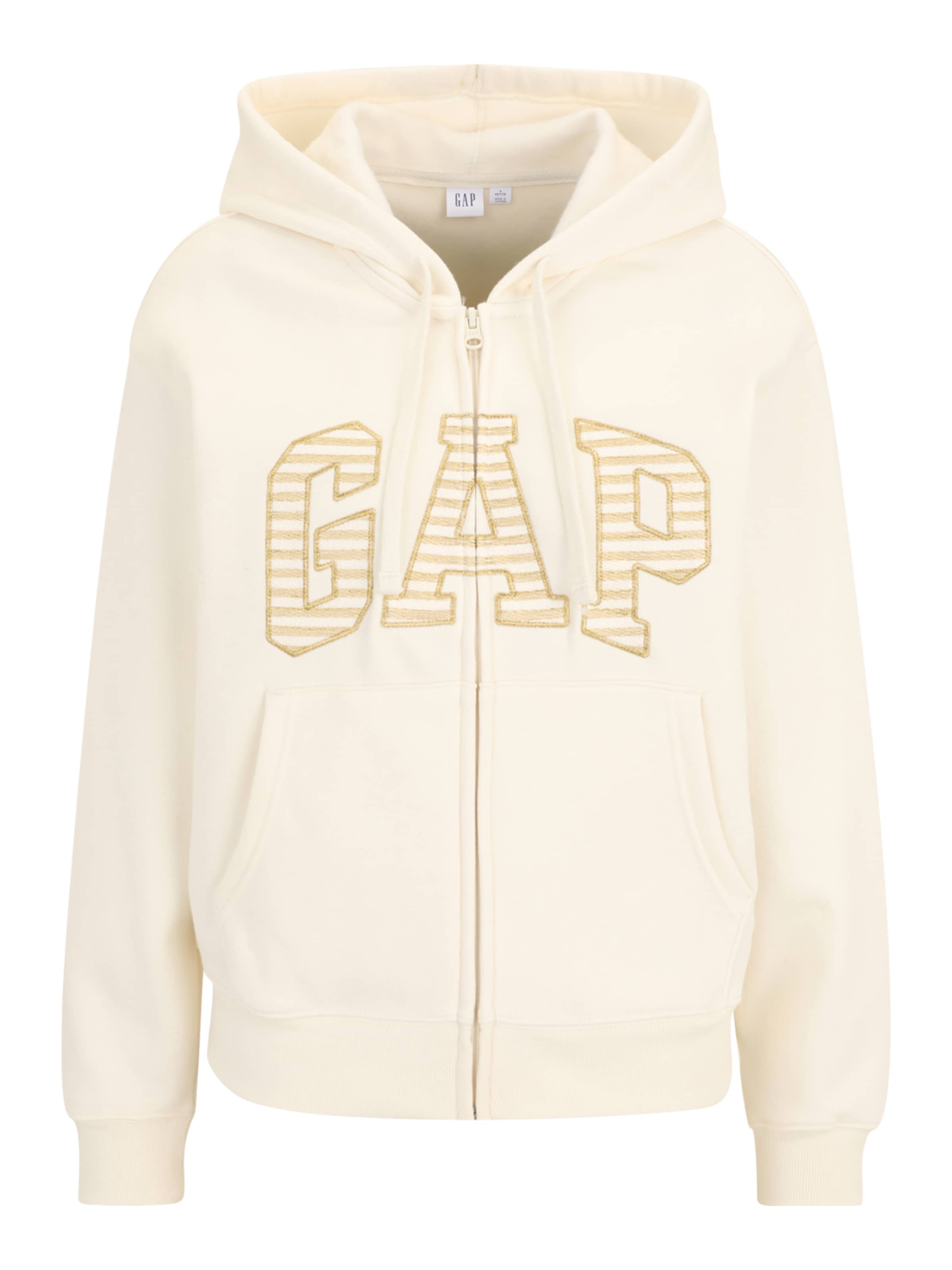 Gap Petite Tepláková bunda &#x27;HERITAGE&#x27; - Biela: predná strana