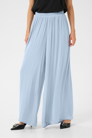 Kaffe Wide leg Broek 'Allie' in Blauw: voorkant