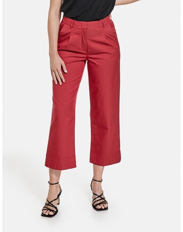 GERRY WEBER Wide leg Pleat-Front Pants in Red: front