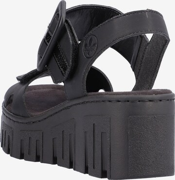 Rieker Strap sandal in Black