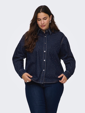 ONLY Carmakoma Blúzka 'CARMAGGIE' - Modrá: predná strana