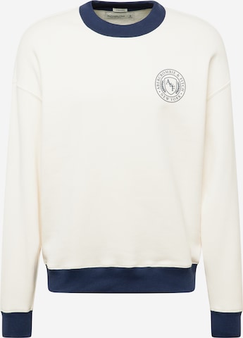 Abercrombie & Fitch Sweatshirt in White: front