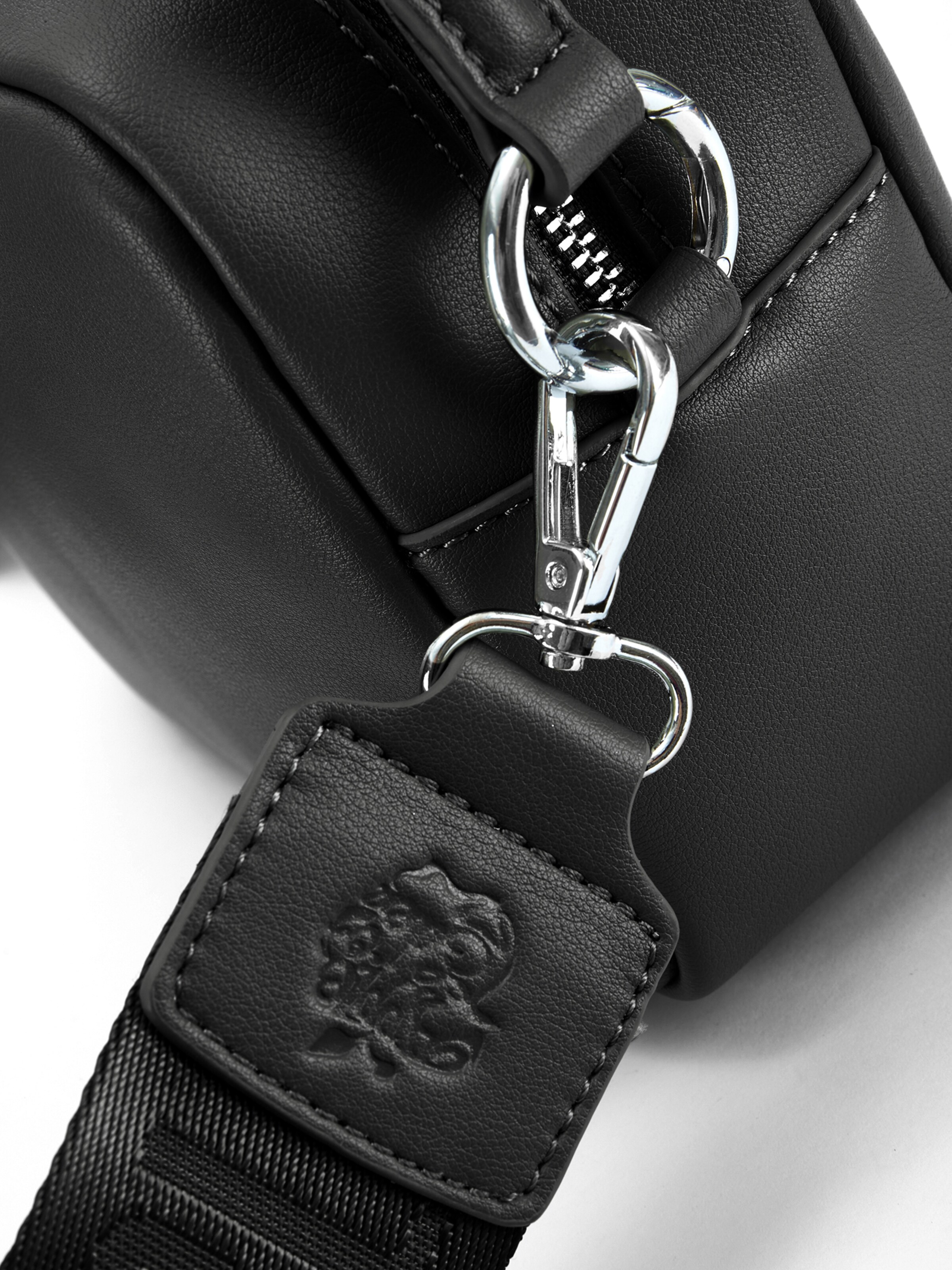 Apple of Eden Tasche 'BRÜSSEL', hochwertige silberfarbene Metalldetails in Schwarz