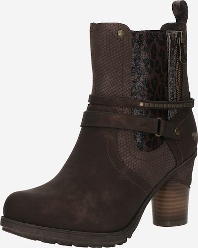 Botine MUSTANG pe maro închis / negru, Vizualizare produs