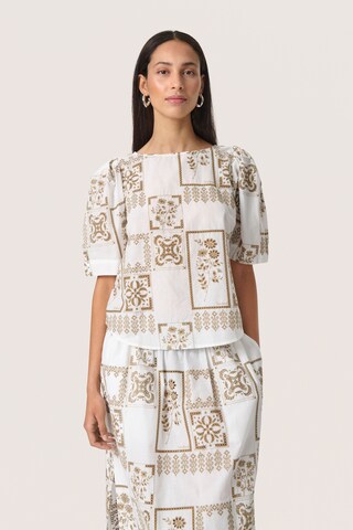 Chemisier 'Reesha' SOAKED IN LUXURY en blanc : devant