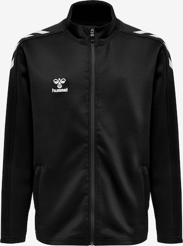 Hummel Athletic Zip-Up Hoodie 'CORE XK' in Black: front