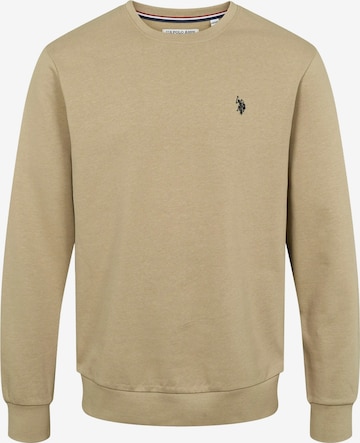 U.S. POLO ASSN. Sweatshirt 'Hugo' in Beige: Vorderseite