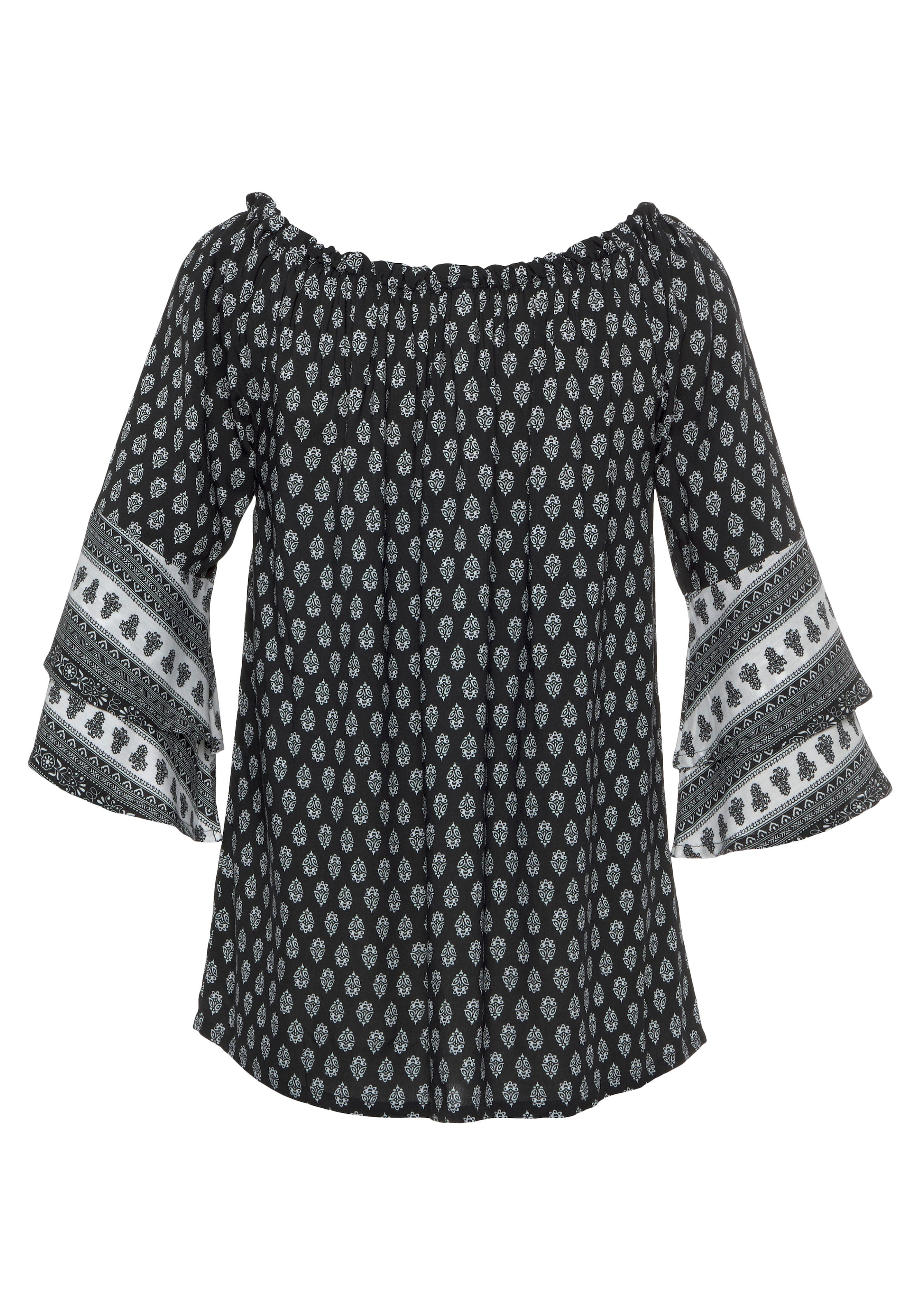 LASCANA Блузка в Черный: спереди