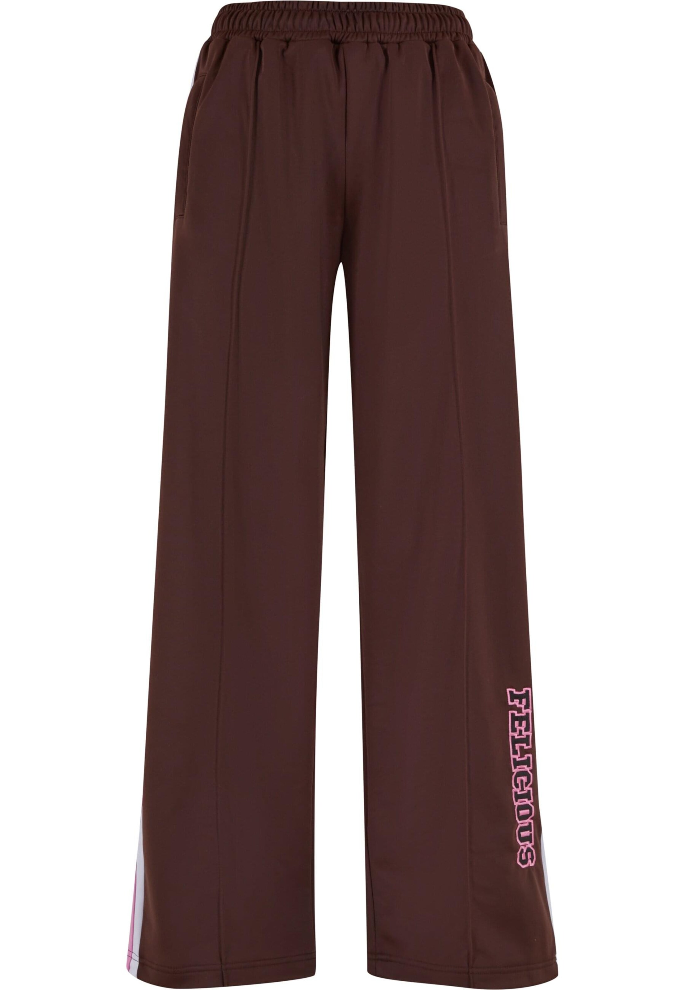 Felicious Bő szár Nadrág - barna: elől