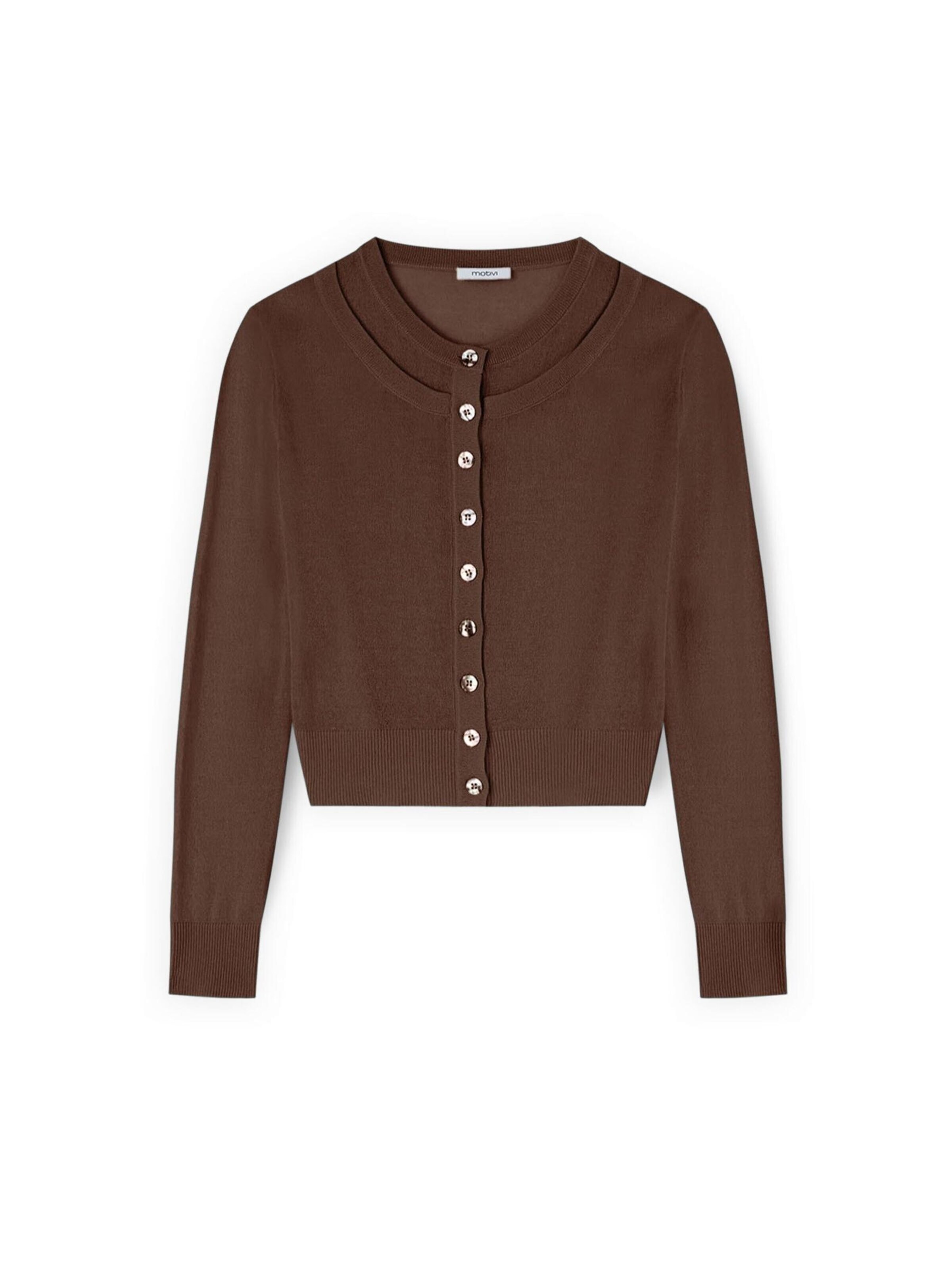 MOTIVI Strickjacke‌‌‌‌‌ in Braun: Vorderseite