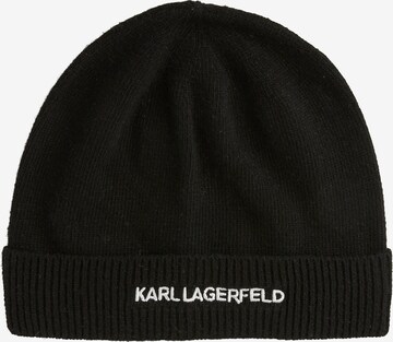 Karl Lagerfeld Beanie in Black: front