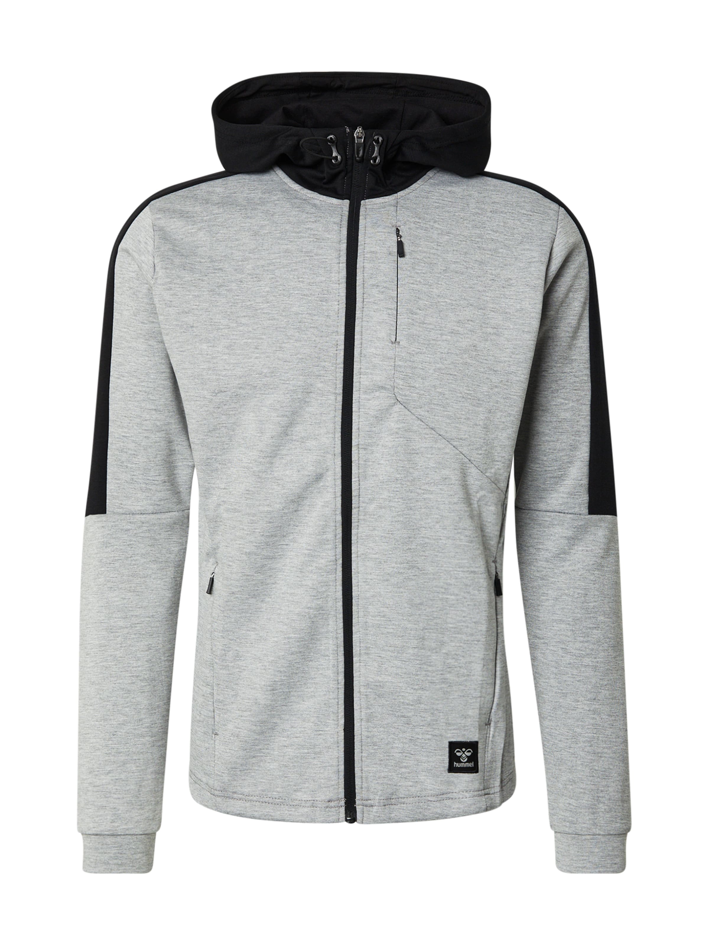 Hummel Športová mikina so zipsom 'TROPPER' - Sivá: predná strana
