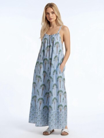Shop Karey - Jumpsuit 'Tropical paradise jumpsuit light blue' en azul