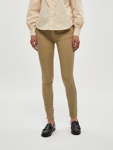 DESIRES Skinny Jeans 'Lola' in Brown: front