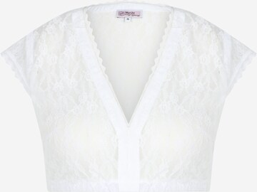 Blouse folklorique 'Janette' MARJO en blanc : devant