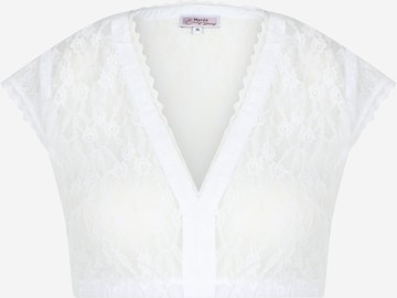 Blouse folklorique 'Janette' MARJO en blanc : devant