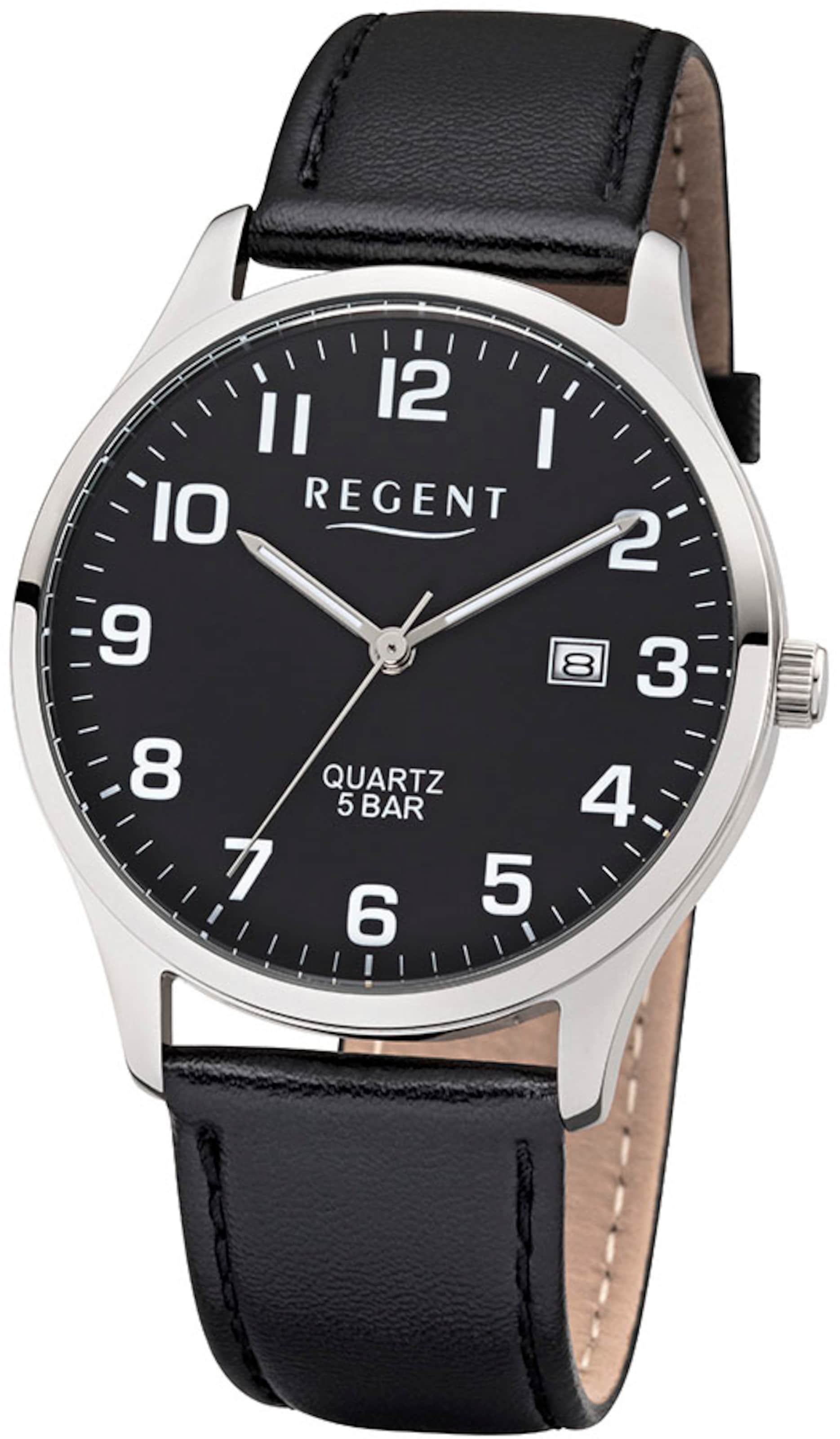 REGENT Analog Watch in Black: front
