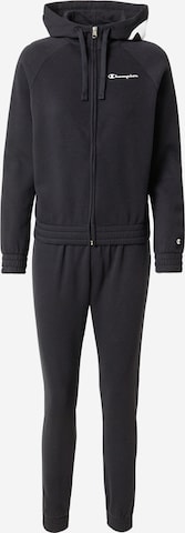 Champion Authentic Athletic Apparel Tracksuit in Black: front