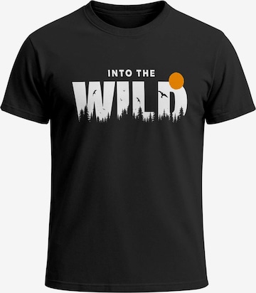 Neverless Shirt 'Into the Wild' in Black: front
