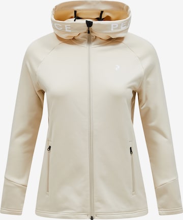 Veste en polaire fonctionnelle 'Rider' PEAK PERFORMANCE en beige : devant