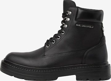Karl Lagerfeld Nauhabootsit 'Miles' värissä musta: etupuoli