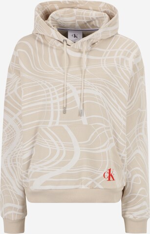 Calvin Klein Jeans Hoodie in Beige: predná strana