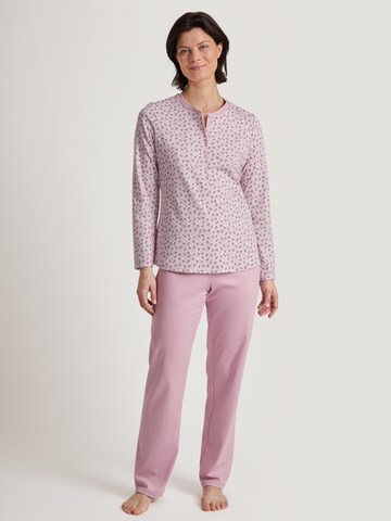 CALIDA Pyjama 'Midnight Flowers'‌‌‌‌‌‌‌ in Lila
