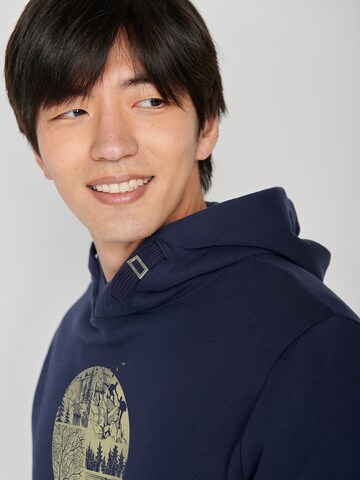 GREENBOMB Sweatshirt 'Nature Mountain Circle' in Blue