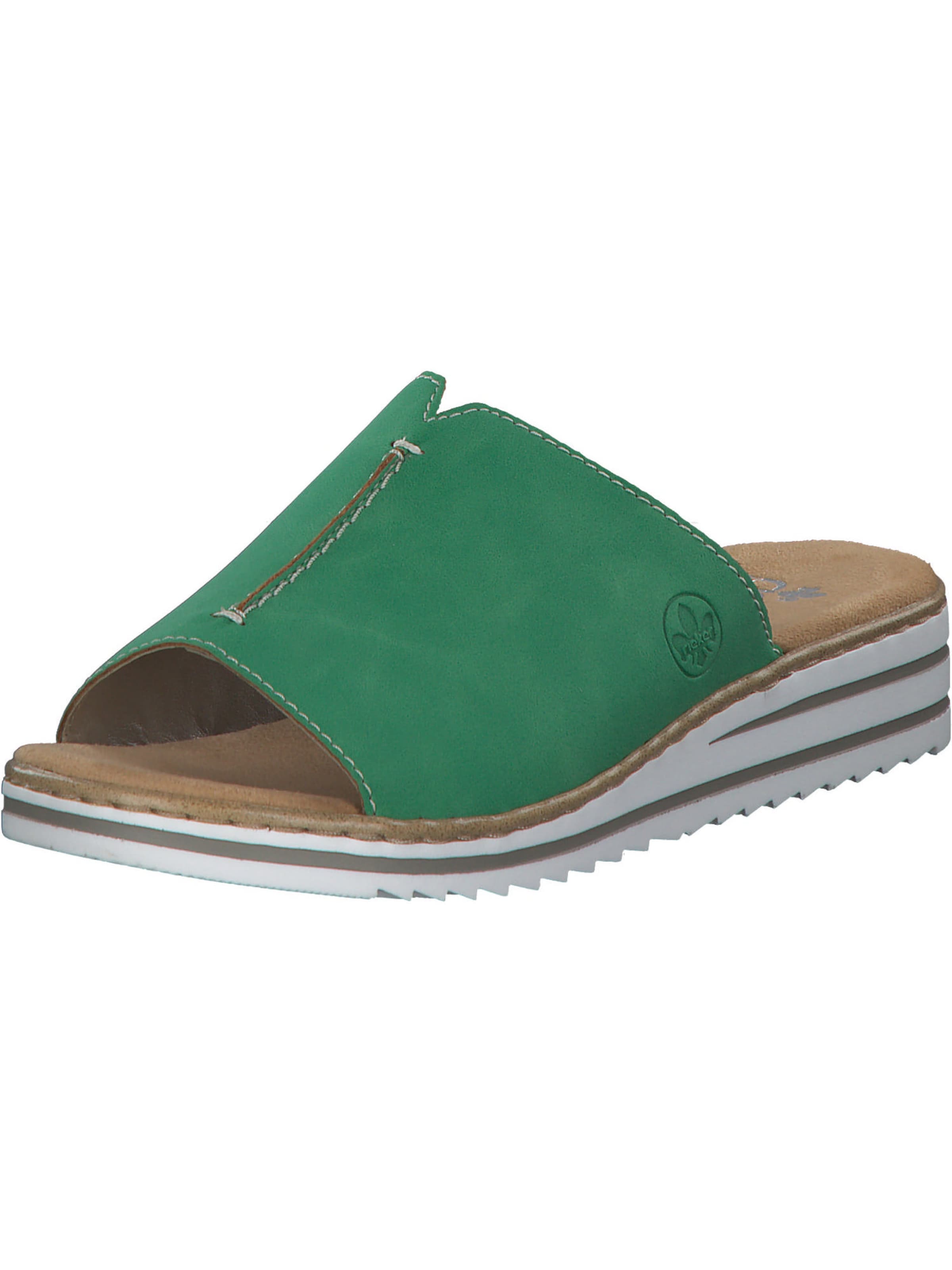 Rieker Pantolette in Grün: Vorderseite