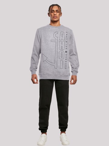 F4NT4STIC Sweatshirt 'Ahoi Anker Outlines Knut & Jan Hamburg' in Grau