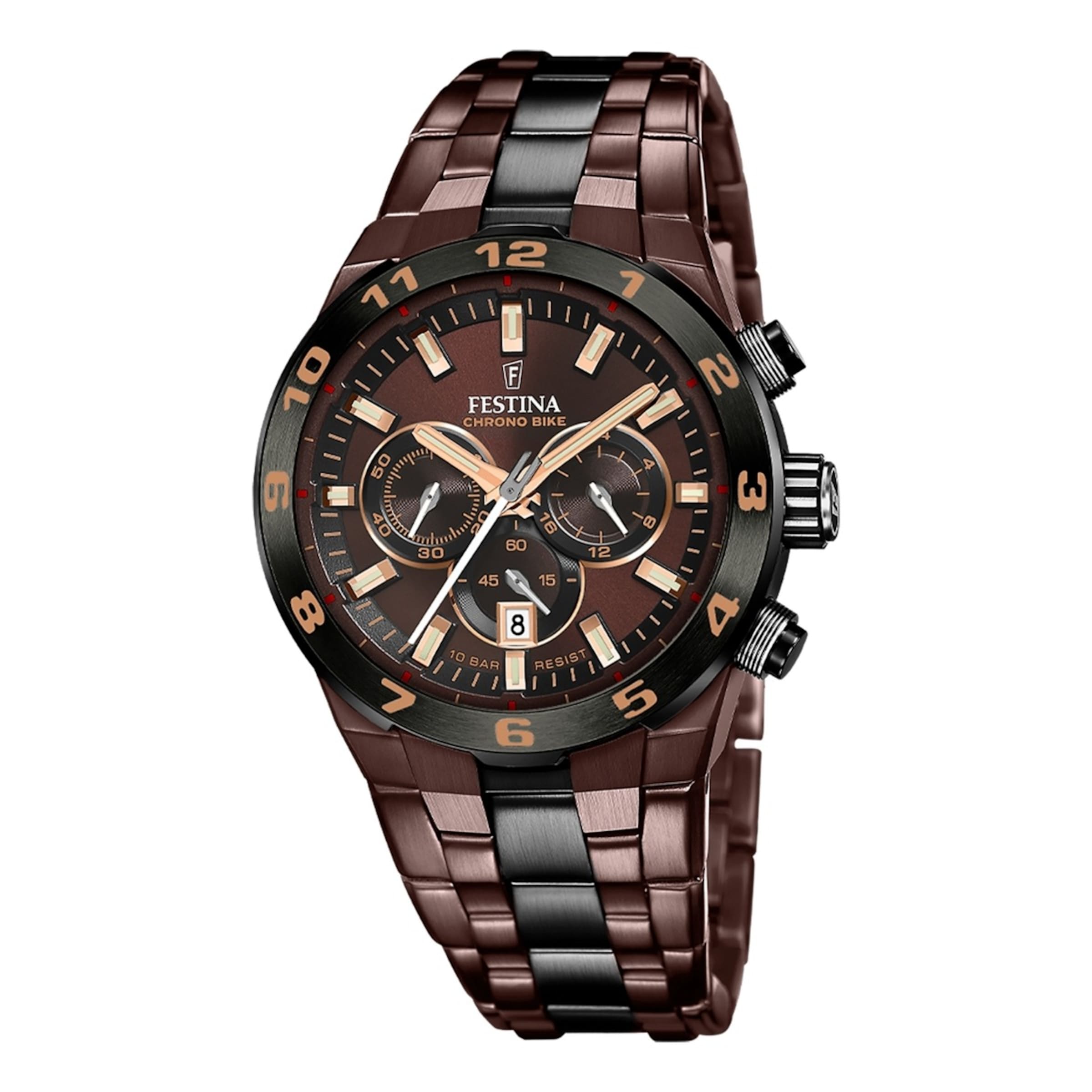 FESTINA Analoog horloge in Bruin: voorkant