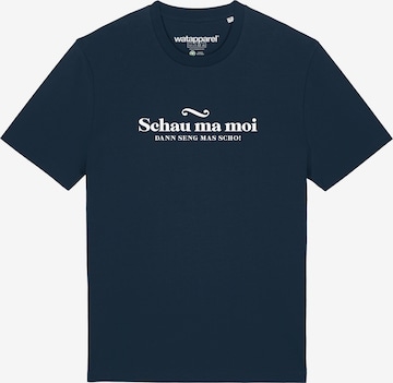 T-Shirt Watapparel en bleu : devant