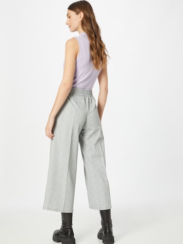 ICHI Wide leg Pleated Pants 'Kate' in Grey