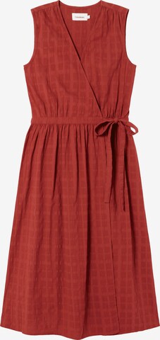 Thinking MU Dress ' Cuadrito Amapola ' in Red: front