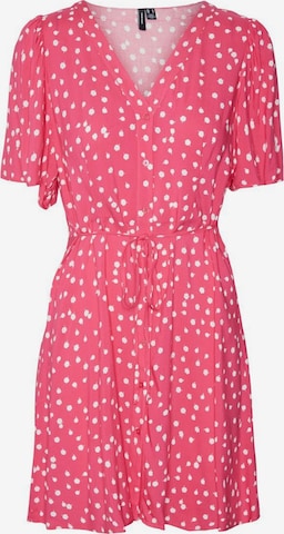 VERO MODA Платье-рубашка 'ALBA' в Ярко-розовый: спереди