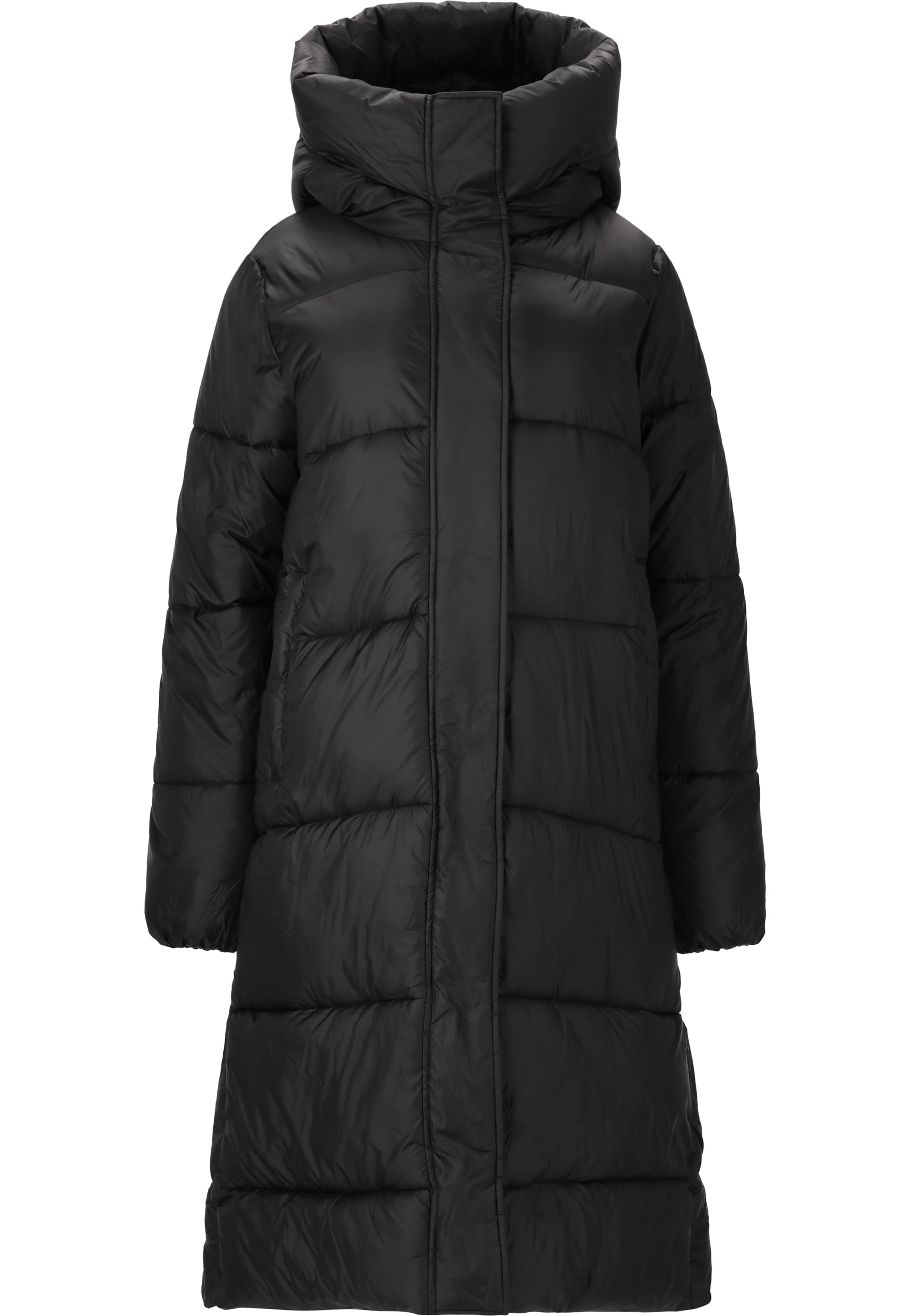 Athlecia Wintermantel in Zwart: voorkant