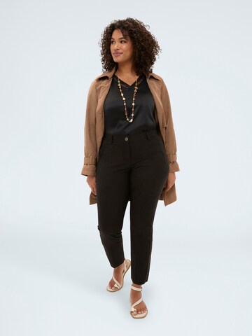 Regular Pantalon Fiorella Rubino en noir