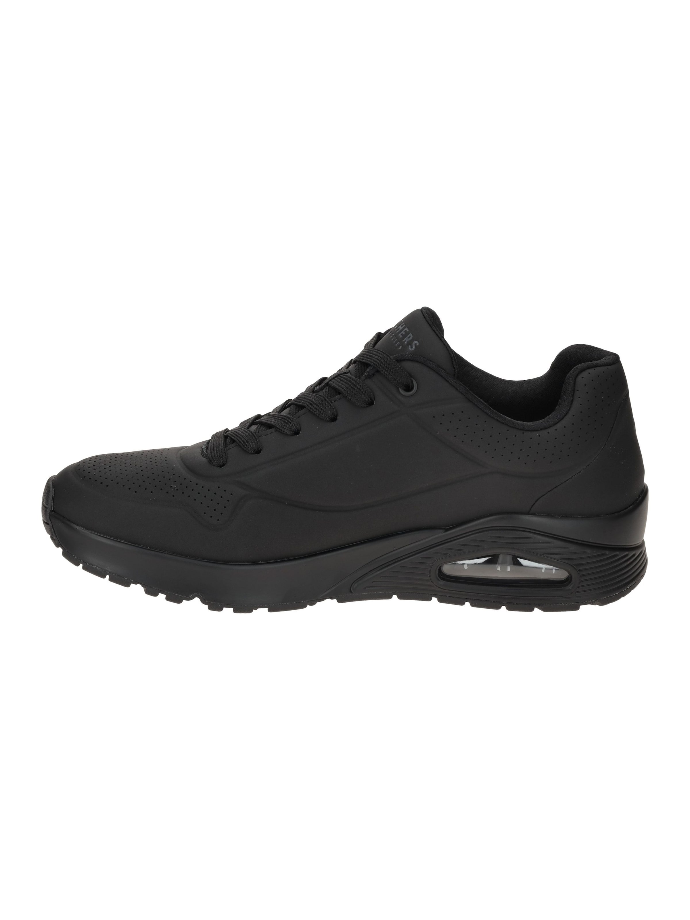 SKECHERS Schnürschuh 'Skechers Uno Schuhe schwarz uni Herren Sneakers 52458'‌‌‌‌‌‌‌‌‌ in Schwarz