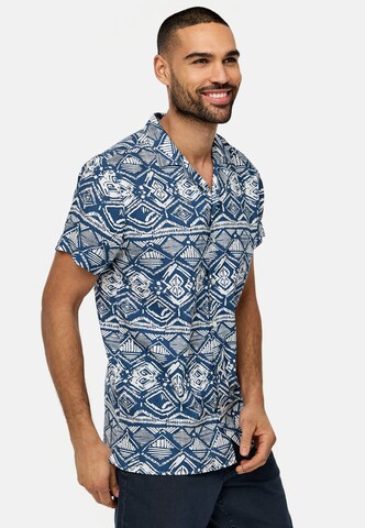 INDICODE JEANS Regular fit Overhemd 'Frey' in Blauw